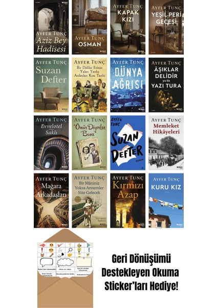 Ayfer Tunç 16 Kitap Seti + Okuma Sticker'ları