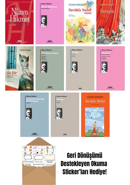 Nazım Hikmet 11 Kitap Seti + Okuma Sticker'ları