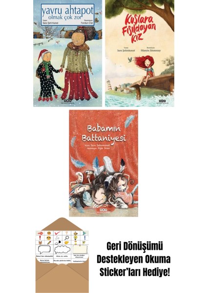 Sara Şahinkanat 3 Kitap Seti + Okuma Sticker'ları