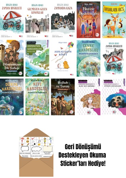 Bilgin Adalı 15 Kitap Seti + Okuma Sticker'ları
