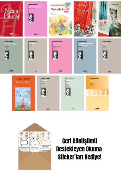 Nazım Hikmet 14 Kitap Seti + Okuma Sticker'ları