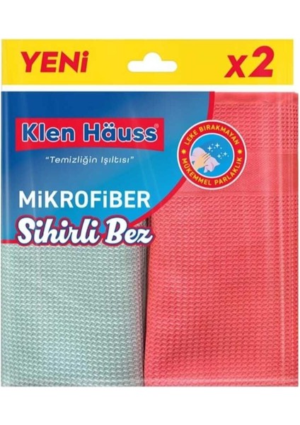 Mikrofiber Sihirli Bez 2'li Set Leke Bırakmayan Mükemmel Parlaklık