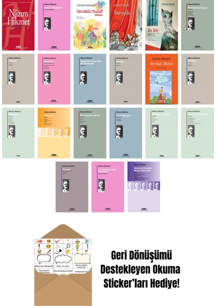 Nazım Hikmet 21 Kitap Seti + Okuma Sticker'ları