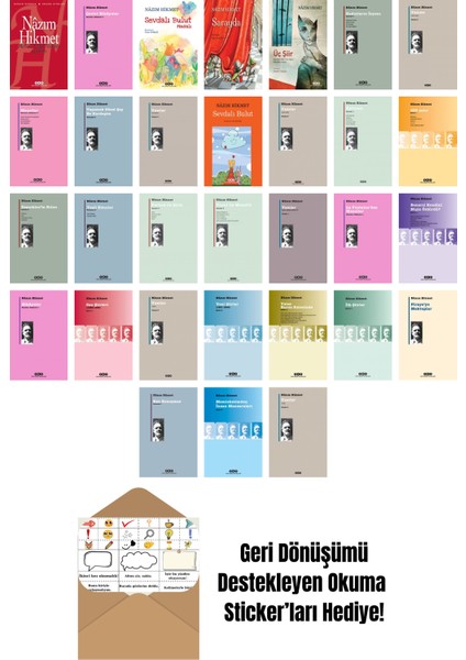 Nazım Hikmet 31 Kitap Seti + Okuma Sticker'ları