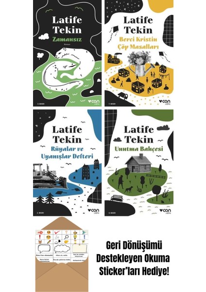 Latife Tekin 4 Kitap Seti + Okuma Sticker'ları