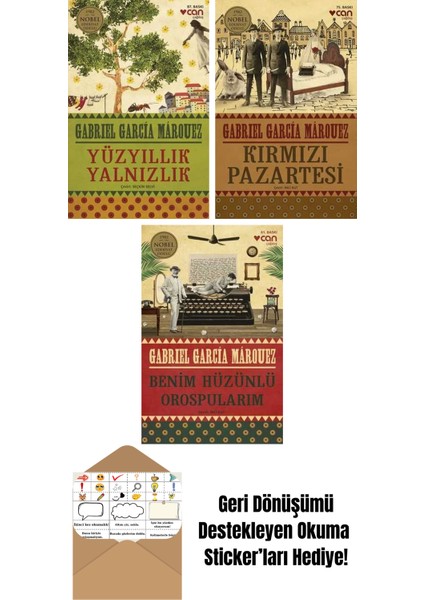 Gabriel García Márquez 3 Kitap Seti + Okuma Sticker'ları