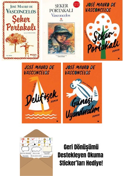 José Mauro De Vasconcelos 5 Kitap Seti + Okuma Sticker'ları