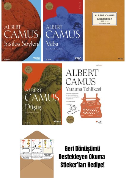 Albert Camus 5 Kitap Seti + Okuma Sticker'ları