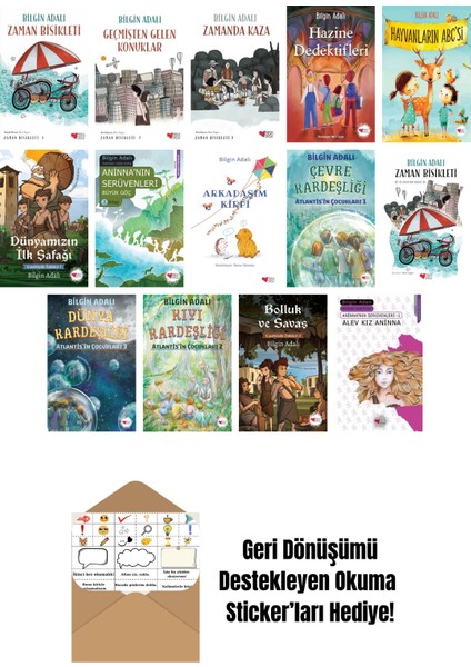 Bilgin Adalı 14 Kitap Seti + Okuma Sticker'ları