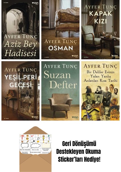 Ayfer Tunç 6 Kitap Seti + Okuma Sticker'ları