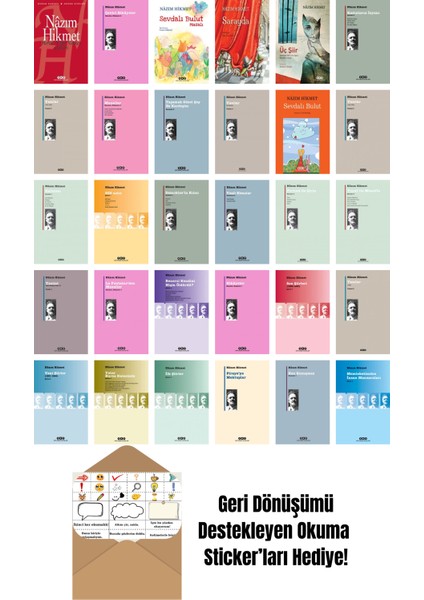 Nazım Hikmet 30 Kitap Seti + Okuma Sticker'ları