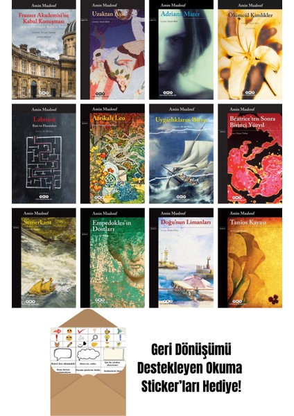 Amin Maalouf 12 Kitap Seti + Okuma Sticker'ları