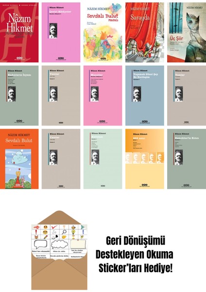 Nazım Hikmet 15 Kitap Seti + Okuma Sticker'ları