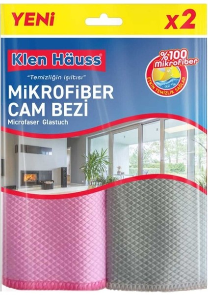 Mikrofiber Cam Bezi 2'li Set Mikrofiber