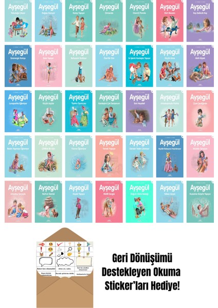 Ayşegül Serisi 35 Kitap Seti + Okuma Sticker'ları