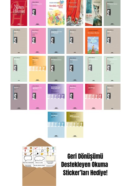Nazım Hikmet 26 Kitap Seti + Okuma Sticker'ları