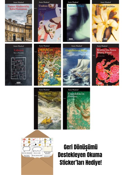 Amin Maalouf 10 Kitap Seti + Okuma Sticker'ları