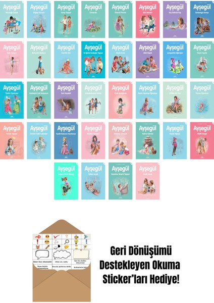 Ayşegül Serisi 36 Kitap Seti + Okuma Sticker'ları