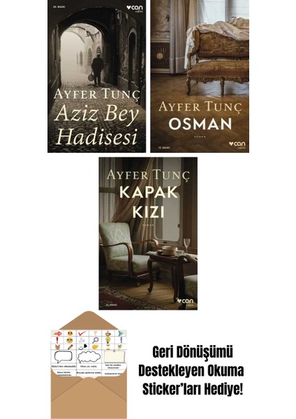 Ayfer Tunç 3 Kitap Seti + Okuma Sticker'ları