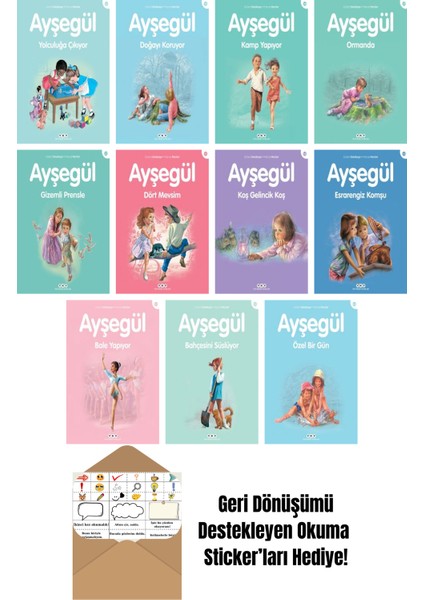 Ayşegül Serisi 11 Kitap Seti + Okuma Sticker'ları