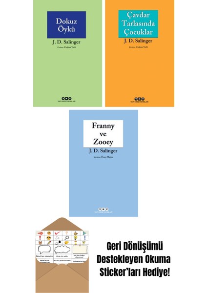 Jerome David Salinger 3 Kitap Seti + Okuma Sticker'ları