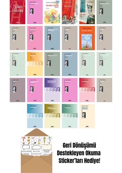 Nazım Hikmet 28 Kitap Seti + Okuma Sticker'ları