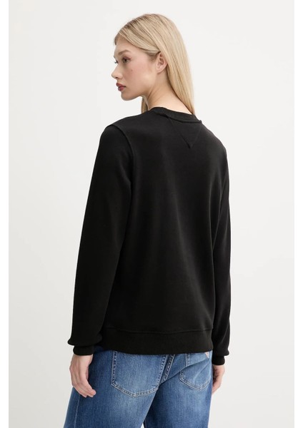 Kadın Regular Fit Grafik Logolu Sweatshirt - Siyah fiyatları