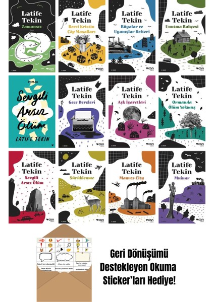 Latife Tekin 12 Kitap Seti + Okuma Sticker'ları