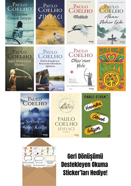 Paulo Coelho 11 Kitap Seti + Okuma Sticker'ları