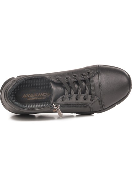 Siyah Hakiki Deri Kadın Günlük Ayakkabı 630 Z fırsatları