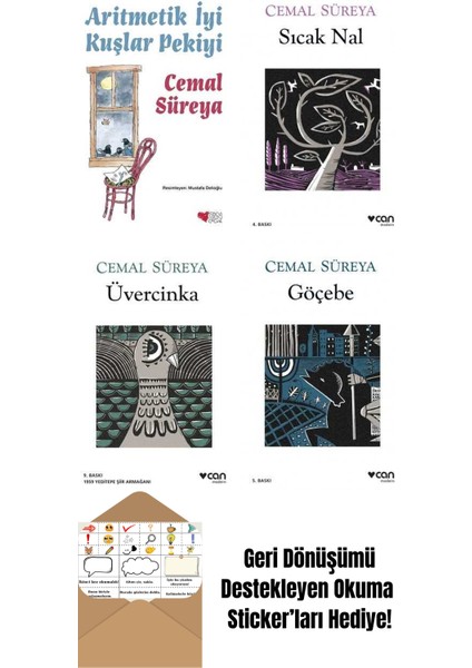 Cemal Süreya 4 Kitap Seti + Okuma Sticker'ları