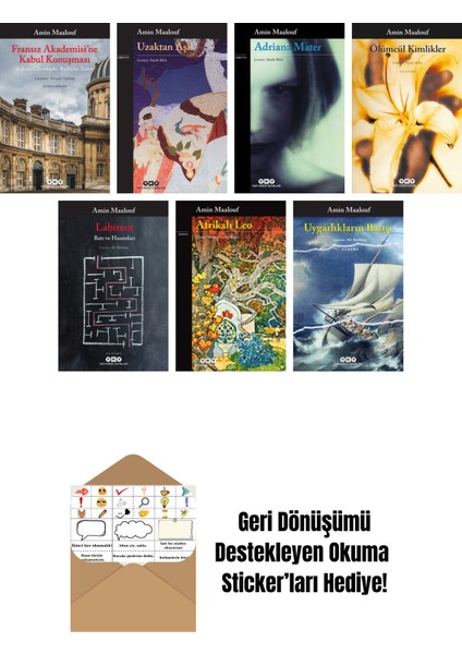 Amin Maalouf 7 Kitap Seti + Okuma Sticker'ları