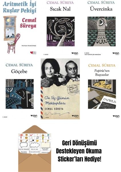 Cemal Süreya 6 Kitap Seti + Okuma Sticker'ları