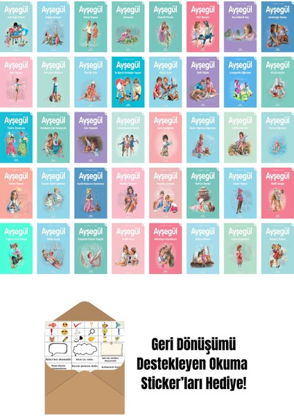 Ayşegül Serisi 40 Kitap Seti + Okuma Sticker'ları