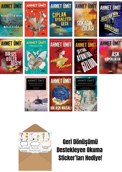 Ahmet Ümit 13 Kitap Seti + Okuma Sticker'ları