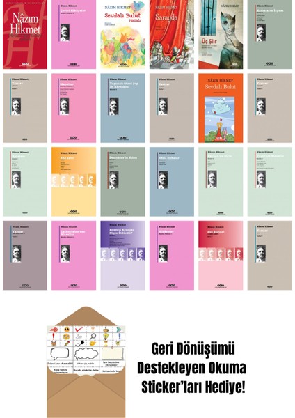 Nazım Hikmet 24 Kitap Seti + Okuma Sticker'ları