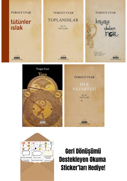 Turgut Uyar 5 Kitap Seti + Okuma Sticker'ları