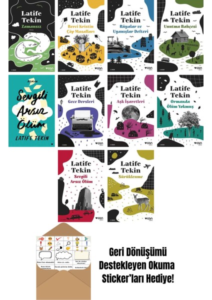 Latife Tekin 10 Kitap Seti + Okuma Sticker'ları