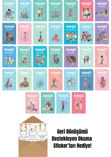Ayşegül Serisi 32 Kitap Seti + Okuma Sticker'ları