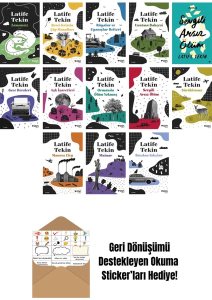 Latife Tekin 13 Kitap Seti + Okuma Sticker'ları