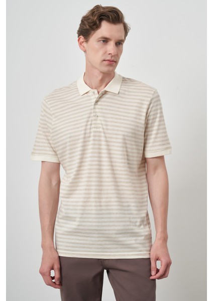 Erkek Bej Trend Polo Yaka T-Shirt fiyatları