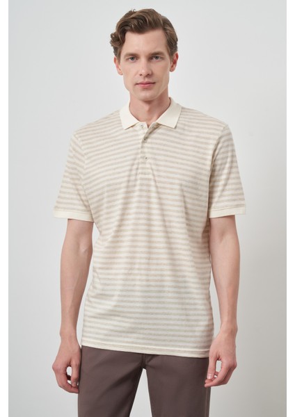 Erkek Bej Trend Polo Yaka T-Shirt fırsatları