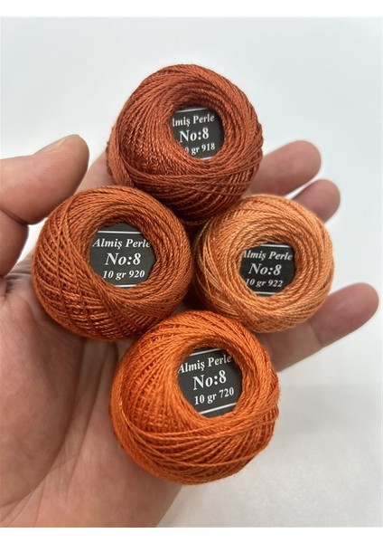 Almiş Perle Etamin- kanaviçe 4'lü Iplik Seti (10 Gr- No: 8) 918- 920- 922- 720