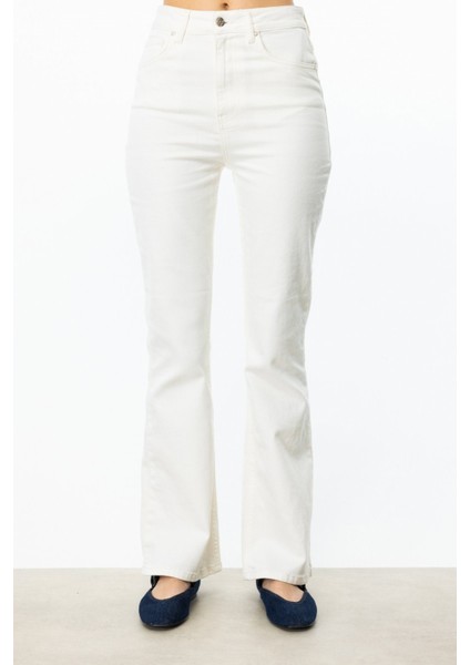 Ispanyol Paça Kot Pantolon Ekru 02124 fiyatları