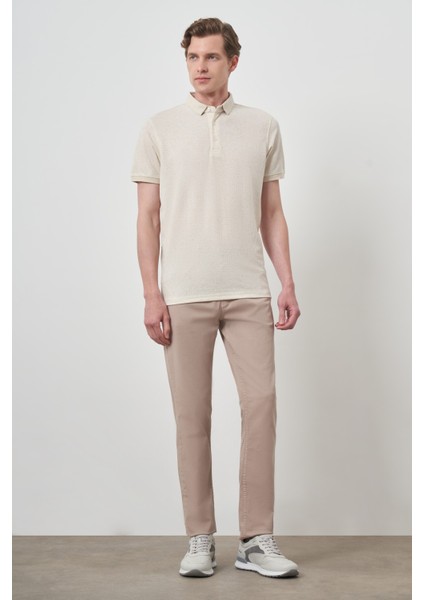 Erkek Kremrengi Trend Polo Yaka T-Shirt fiyatları
