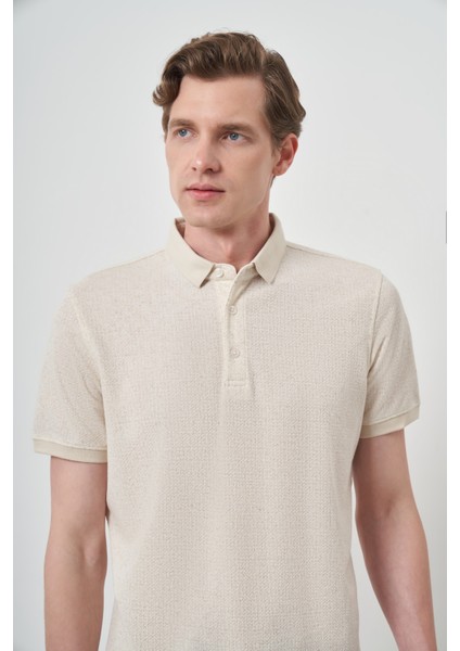 Erkek Kremrengi Trend Polo Yaka T-Shirt fırsatları