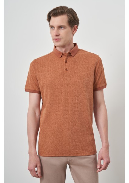 Erkek Kiremit Trend Polo Yaka T-Shirt fırsatları