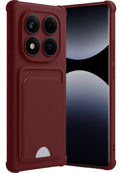 Xiaomi Redmi Note 14 Pro 5g Kelvin Kartvizitli Silikon - Bordo Inslm