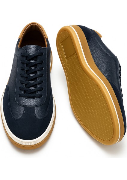 Erkek Lacivert Mevsimlik Casual Deri Ayakkabı modelleri