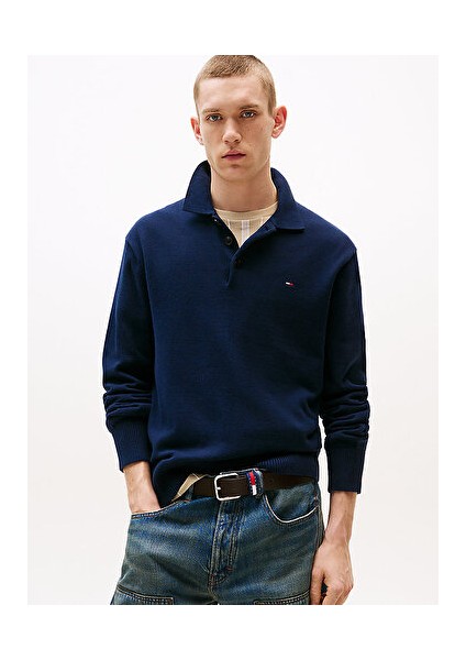 Erkek Mavi Triko Kazak